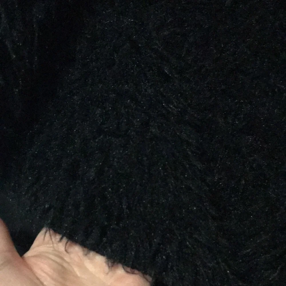 QED London Black Ultrasuede Sleeveless Overcoat - Picture 4 of 5